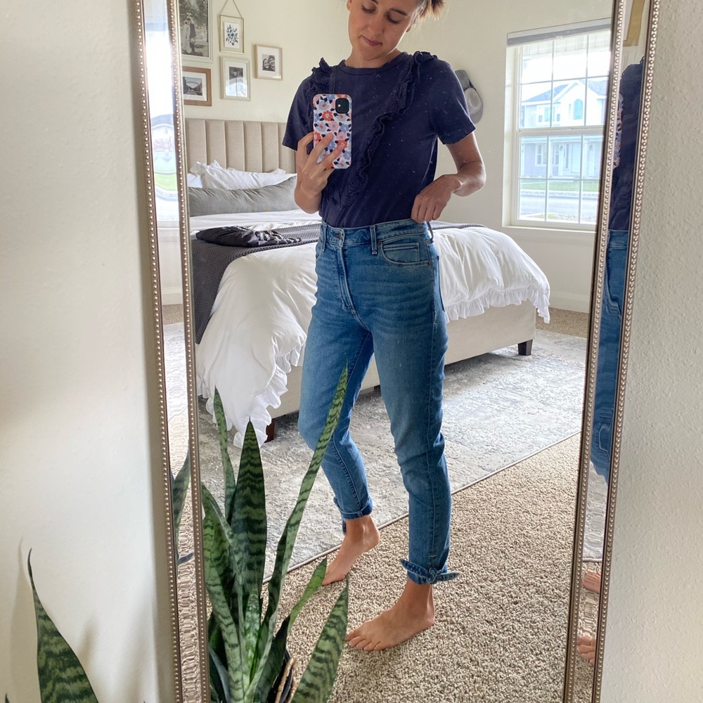 ABERCROMBIE & FITCH skinny ankle tie jeans